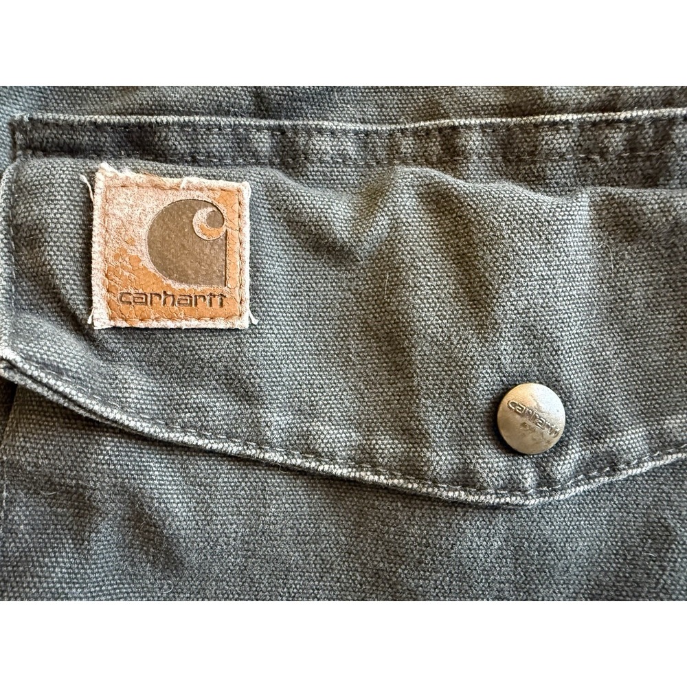 Vintage 90s Carhartt PB1366 Trail Parka Dark Olive Blanket Lined Jacket USA - Picture 8 of 16